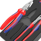 Wera 9780 schuimrubberen inzetstuk met knipex tangen set 1, 3‑delig tangenset (zwart grijs, in schuiminzet voor werkplaatswagen)