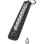 Wera belt b 2 zyklop binnenzeskant bitdoppen set, 3 8 , 8‑delig dopsleutel (zwart zilver, met vasthoudfunctie)