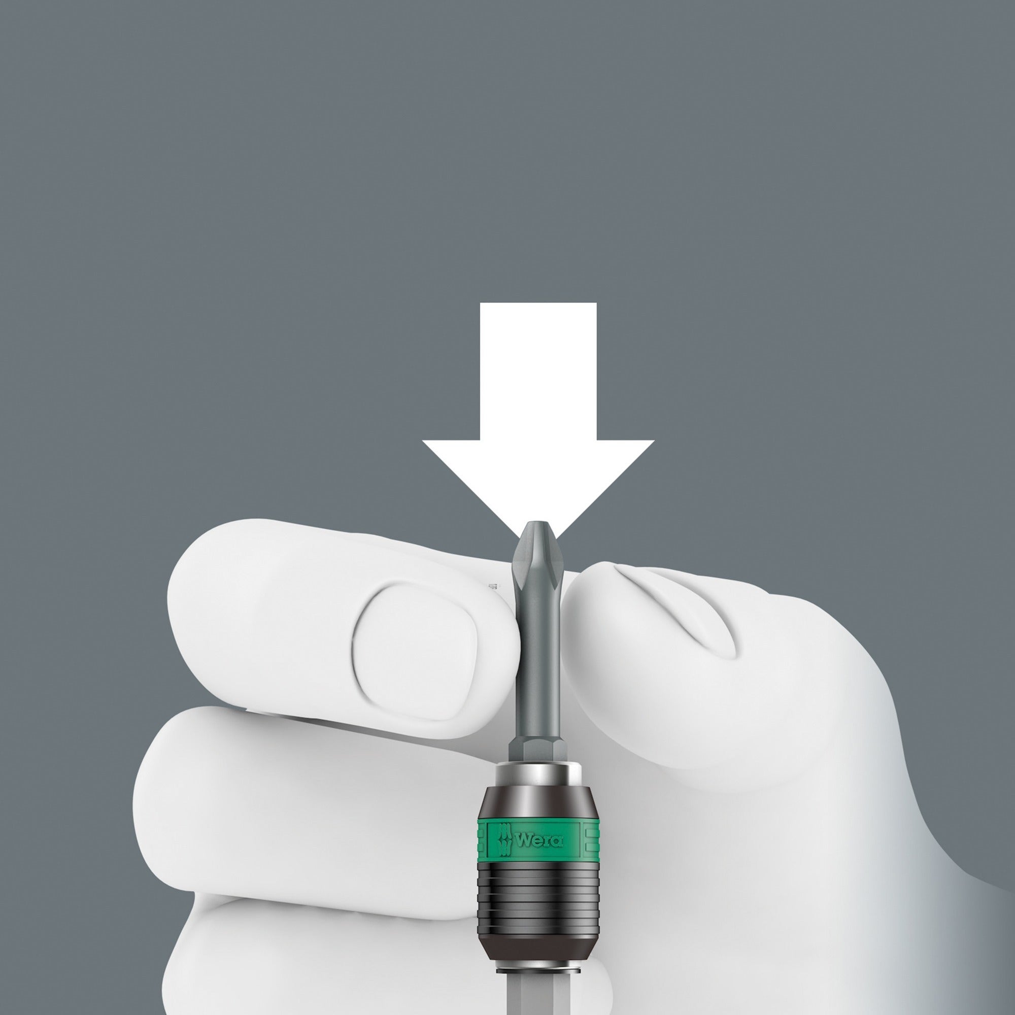 Wera bits-handhouder 813 r met rapidaptor bithouder schroevendraaier (zwart groen, 90mm)