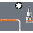 Wera 3967 9 tx sxl multicolour hf stainless 1 stiftsleutelset met vasthoudfunctie, rvs - 9-delig - 05022689001