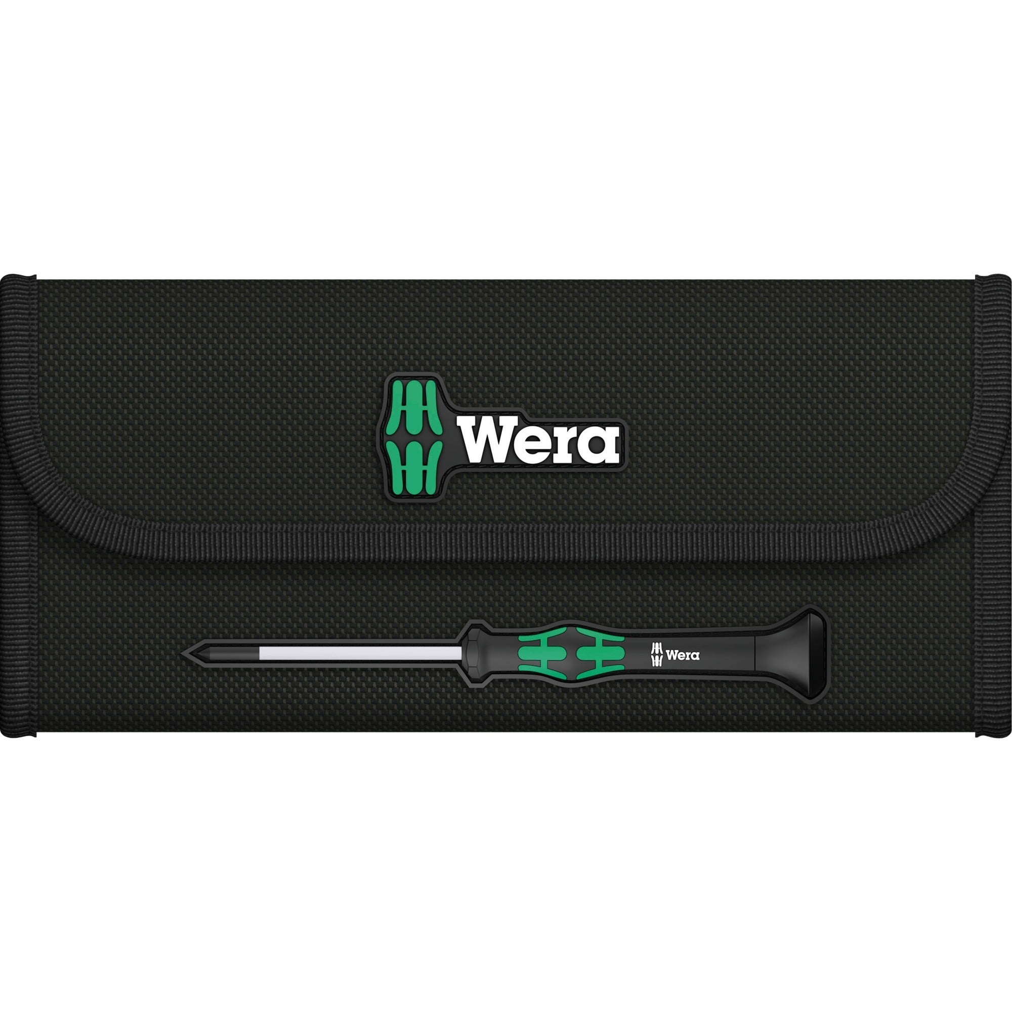 Wera kraftform 12sb1 micro-schroevendraaierset (zwart groen, voor elektrische apparaten)