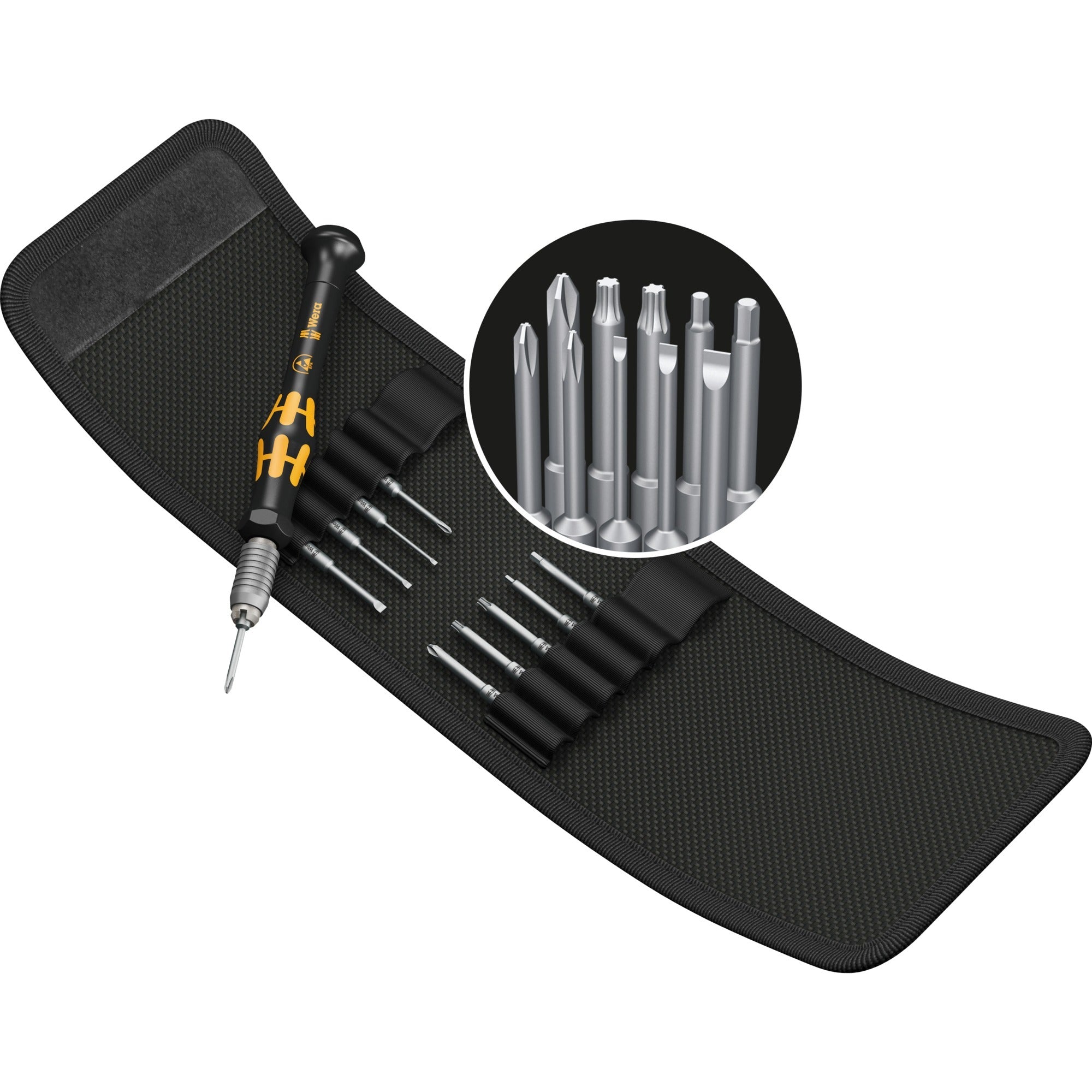 Wera kraftform kompakt micro set esd 11 sb bitset (11-delig)