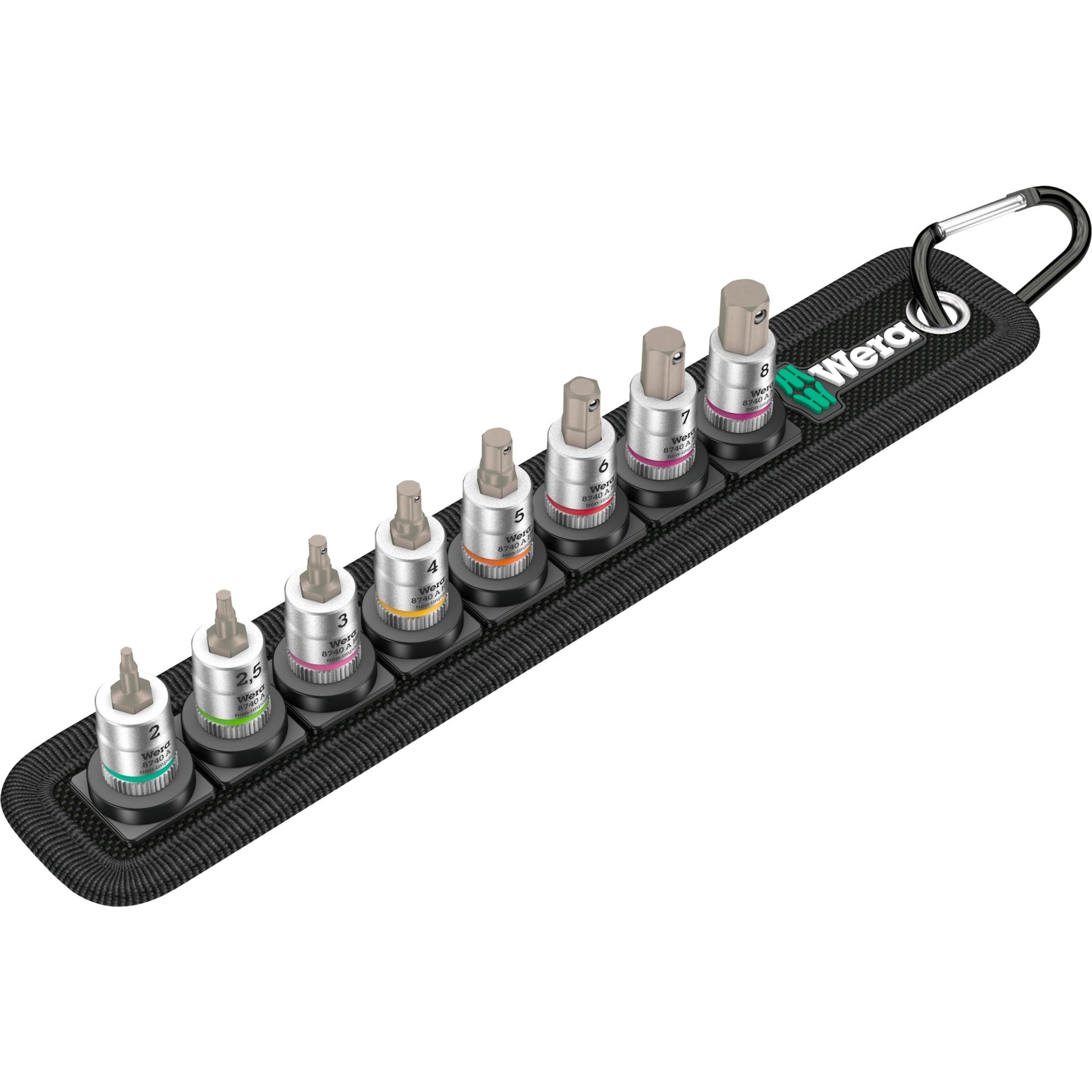 Wera belt a 2 zyklop hexagon bit socket set w holding function