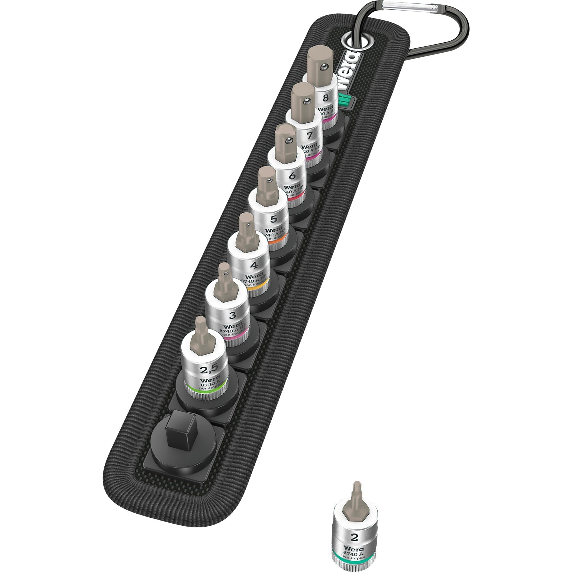 Wera belt a 2 zyklop hexagon bit socket set w holding function