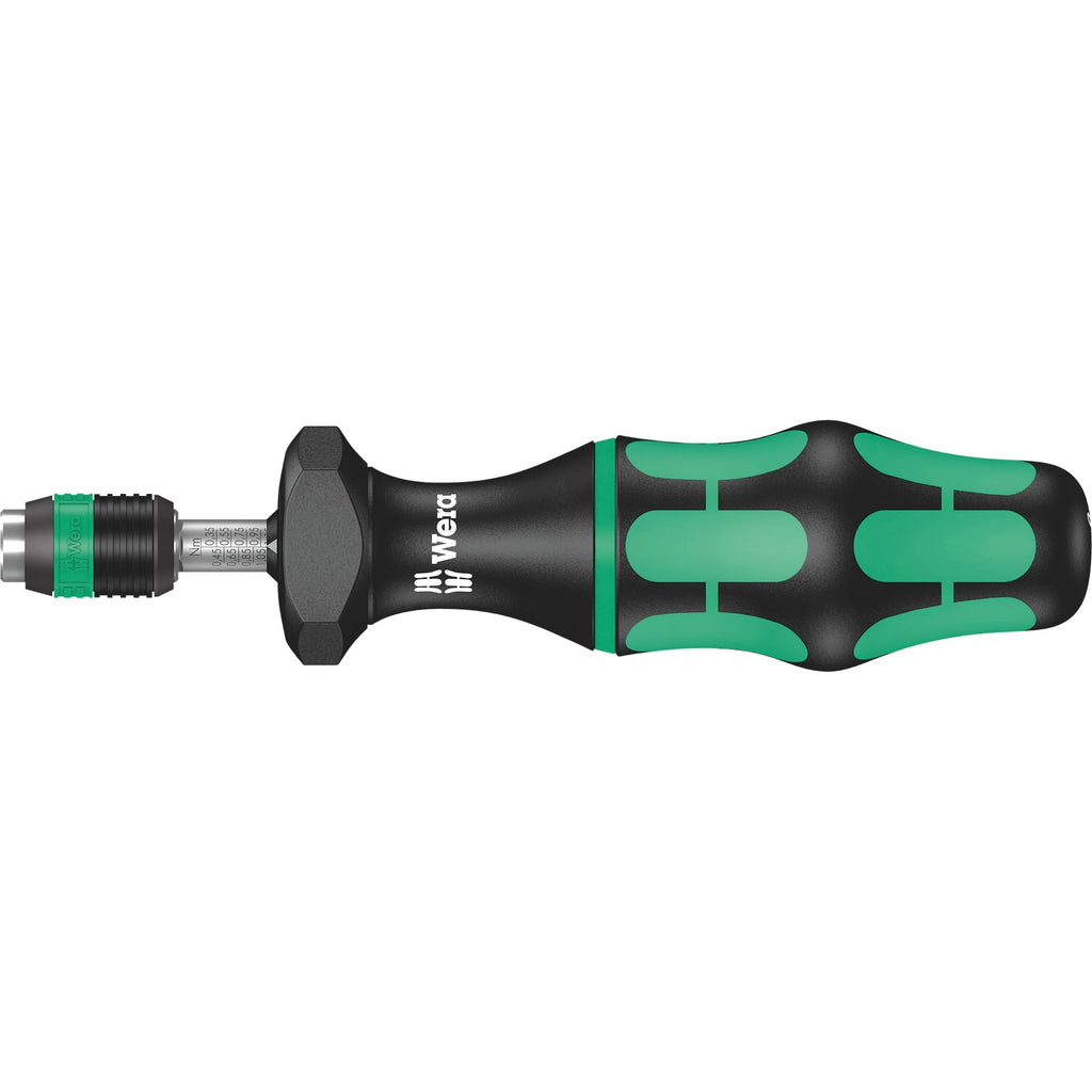 Wera serie 7400 kraftform instelbare momentschroevendraaier draaimomentsleutel (zwart groen, 1.2 tot 3.0 nm, met rapidaptor snelwisselhouder)