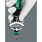 Wera serie 7400 kraftform instelbare momentschroevendraaier draaimomentsleutel (zwart groen, 1.2 tot 3.0 nm, met rapidaptor snelwisselhouder)