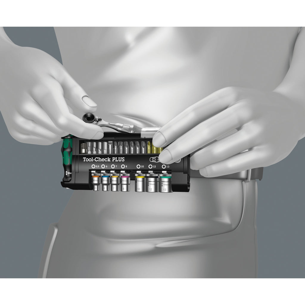 Wera bit- dopsleutelset | 39-delig | sleuf ph pzd t ratel 7 doppen | 1 stuk - 05056490001 - 05056490001