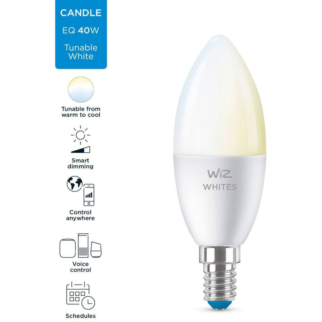 WiZ Kaarslamp C37 E14