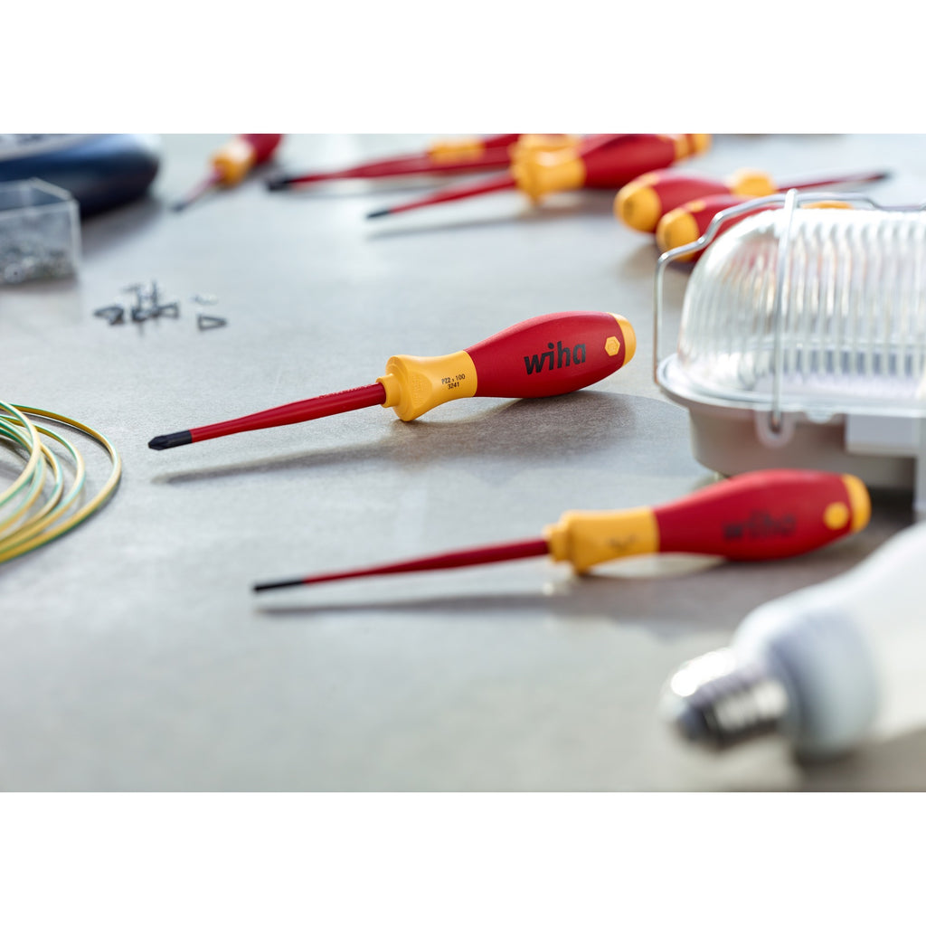 Wiha schroevendraaierset softfinish electric slimfix (rood geel, 12-delig)