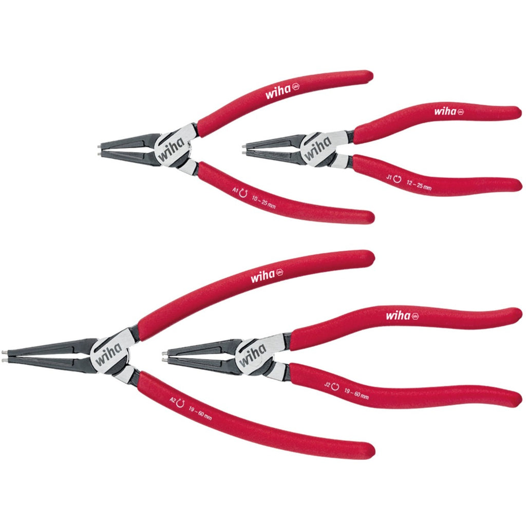Wiha tangenset classic met magictips (rood, borgringtangen 4-delig)