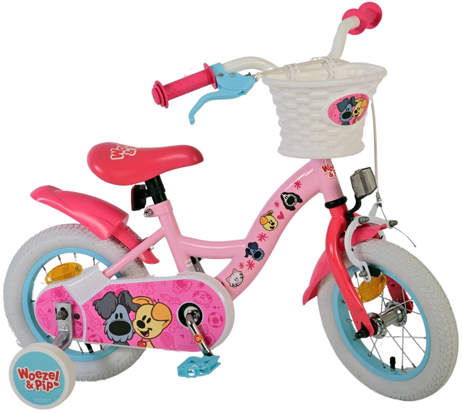 Volare woezel pip kinderfiets - meisjes - 12 inch - roze