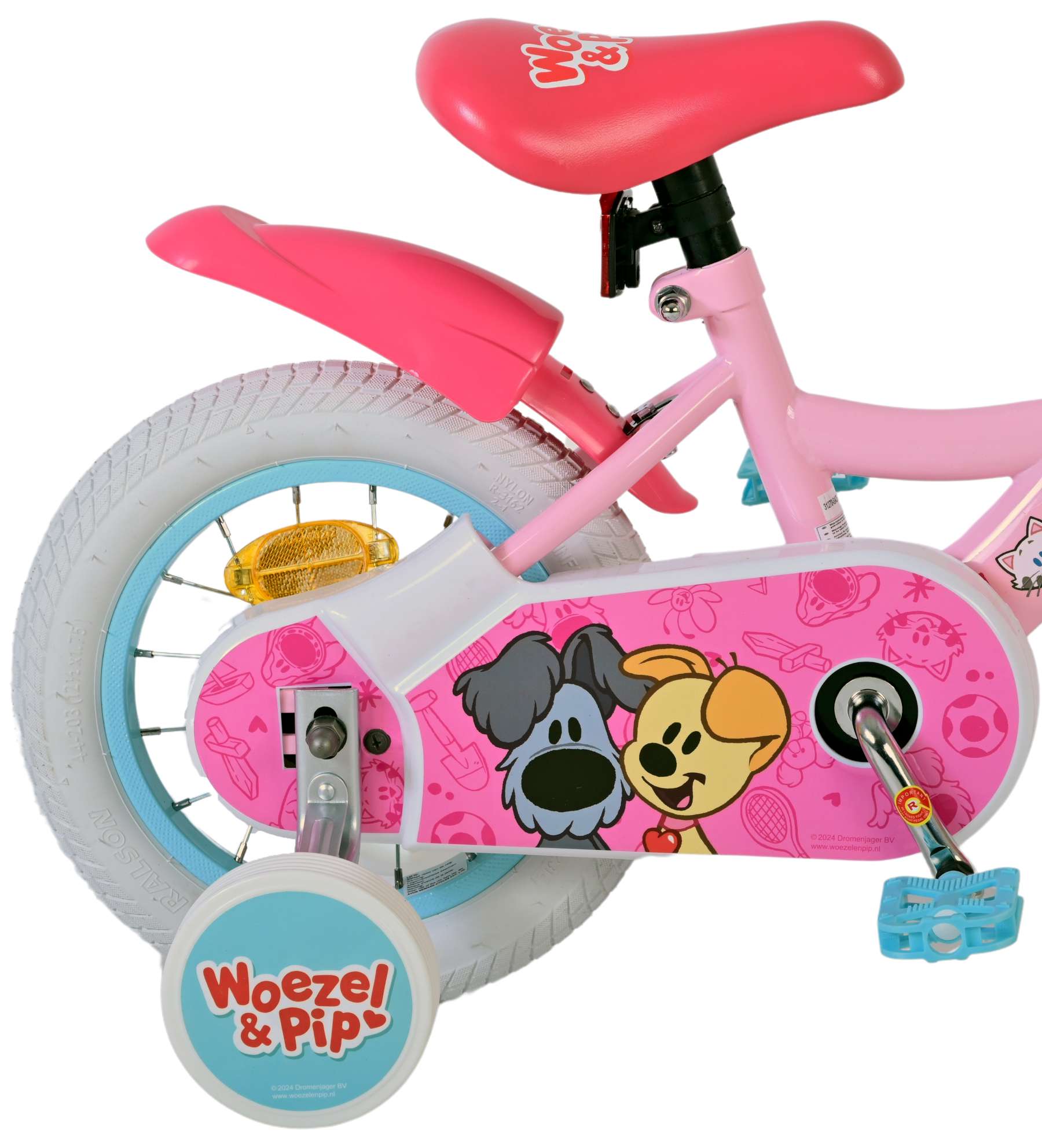 Volare woezel pip kinderfiets - meisjes - 12 inch - roze