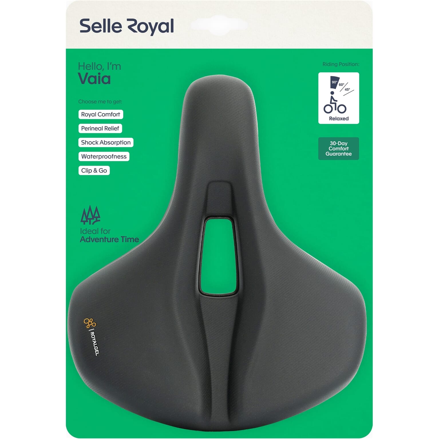 Selle royal zadel vaia relaxed zwart