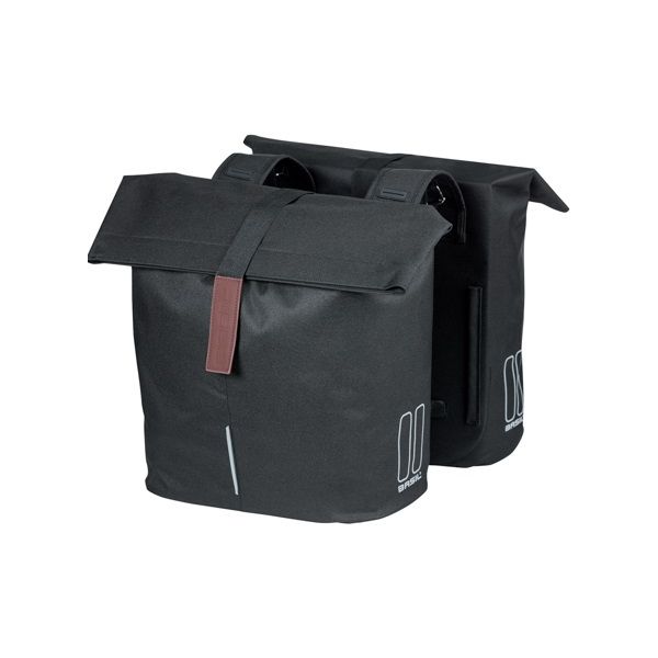 BASIL Tas city dubbel zwart | 28-32l