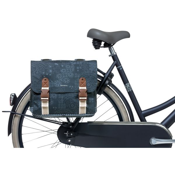 BASIL Dubbele fietstas boheme carry all 35 liter 37 x 15 x 37 cm - blauw