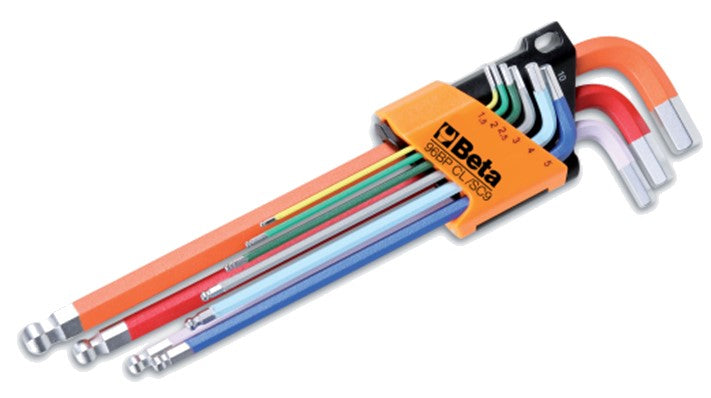 Beta 96bp-cl sc9 9-delig set haakse zeskant stiftsleutels | gekleurd - 000961619 000961619
