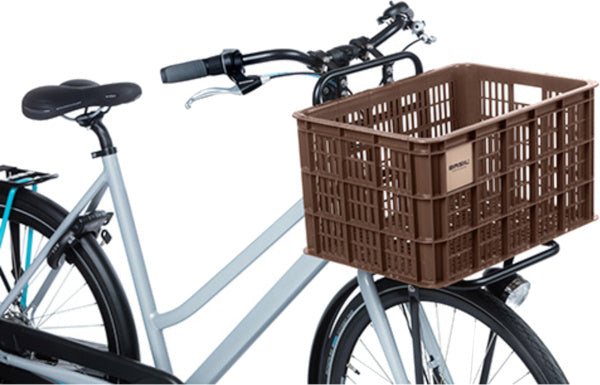 Basil fietskrat L - groot - 40 liter - bruin