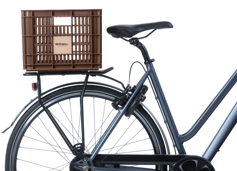 Basil fietskrat M - medium - 29.5 liter - bruin