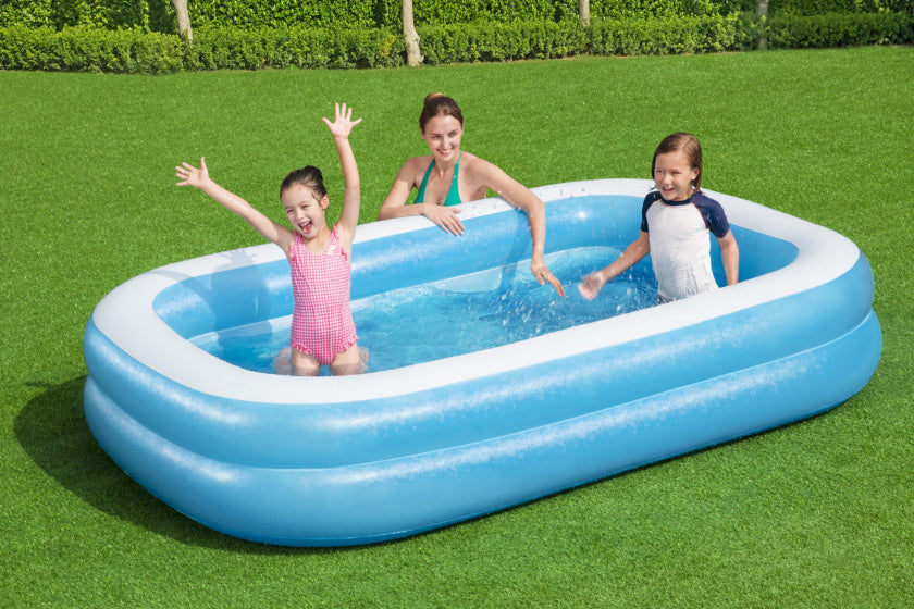 Bestway opblaasbaar zwembad 262x175x51 cm blauw wit