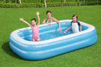 Bestway opblaasbaar zwembad 262x175x51 cm blauw wit
