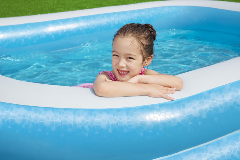Bestway opblaasbaar zwembad 262x175x51 cm blauw wit