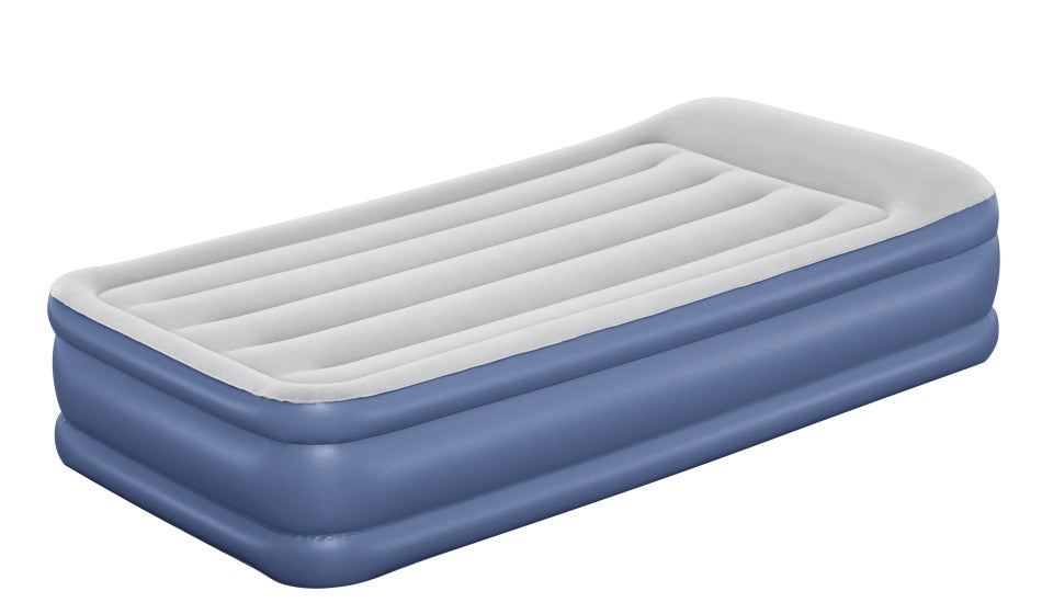 bestway luchtbed tritech 46 cm twin blauw grijs