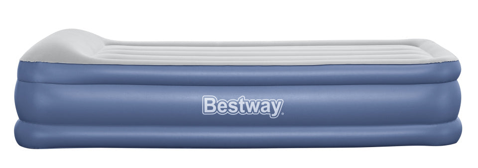 bestway luchtbed tritech 46 cm twin blauw grijs