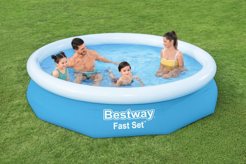 Bestway zwembad fast set rond 244x61 cm blauw