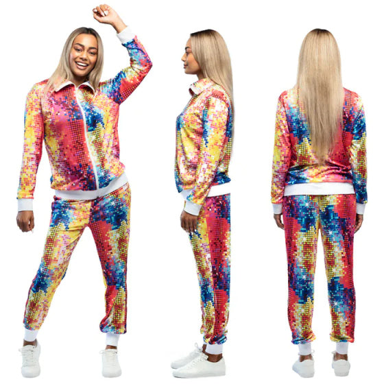Boland Disco Babe Trainingspak Dames Multicolor maat XL