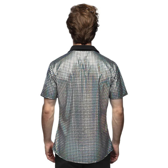 Boland Disco Diamond Shirt Heren Zilver maat L