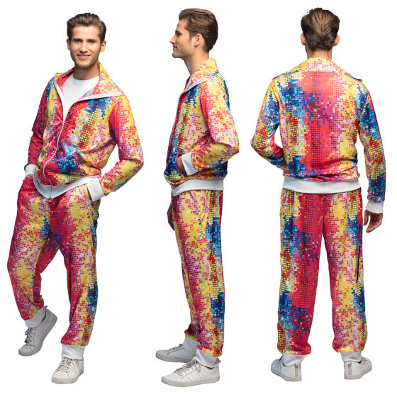Boland Disco dude trainingspak heren multicolor maat XL
