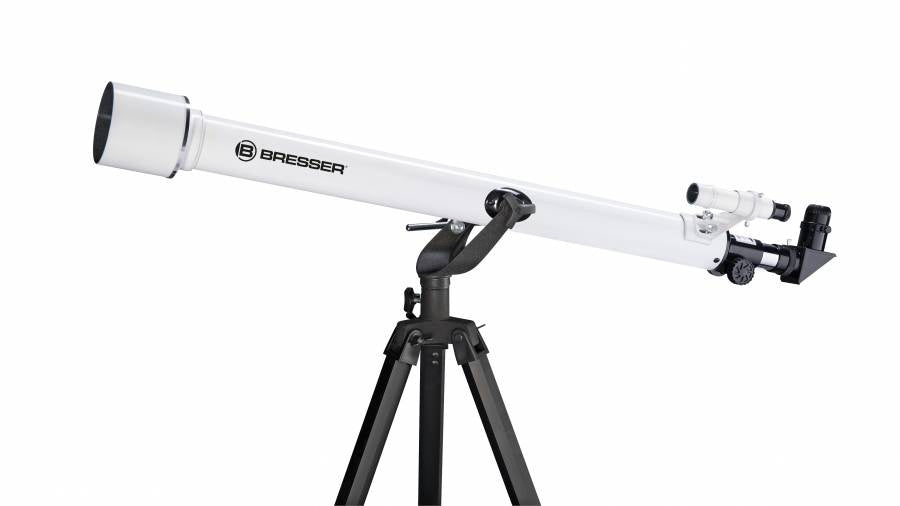 bresser telescoop az refractor 60 900 staal alu wit