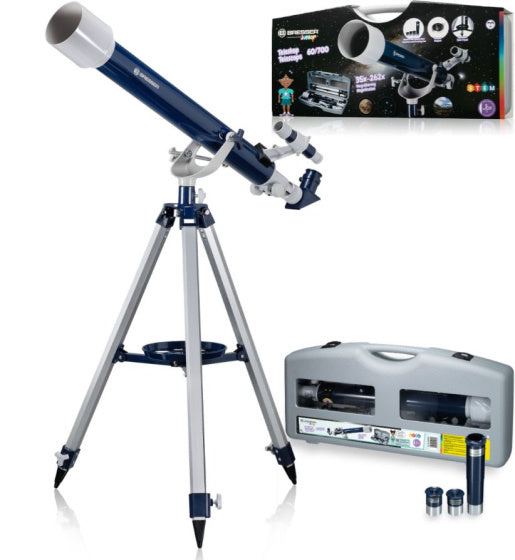 Bresser Telescoop junior 69 cm aluminium blauw grijs 12-delig