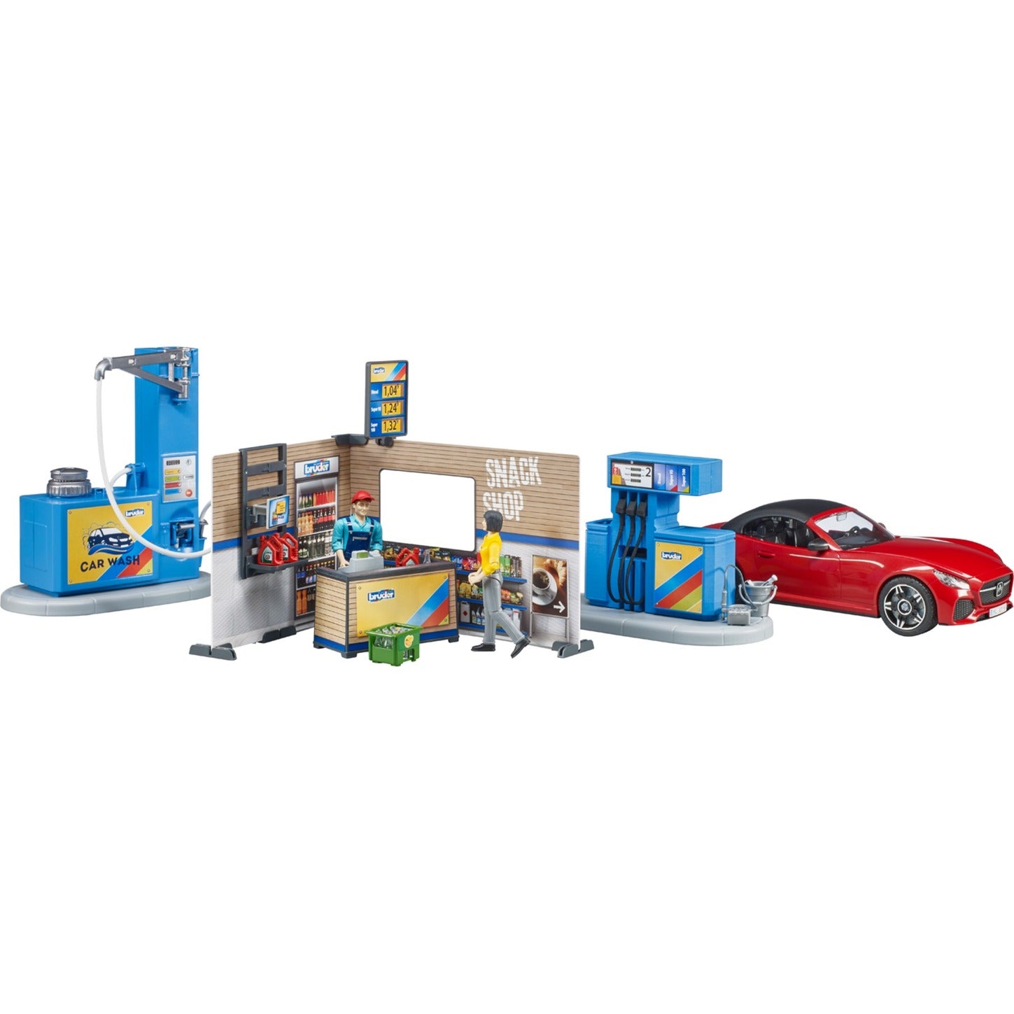 Bruder Bworld Tankstation en Carwash