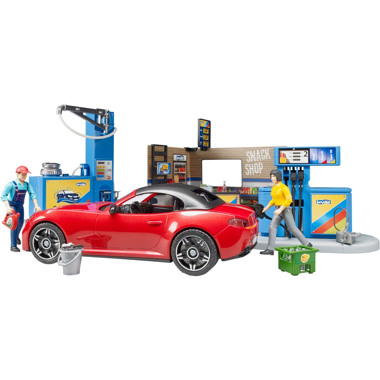 Bruder Bworld Tankstation en Carwash