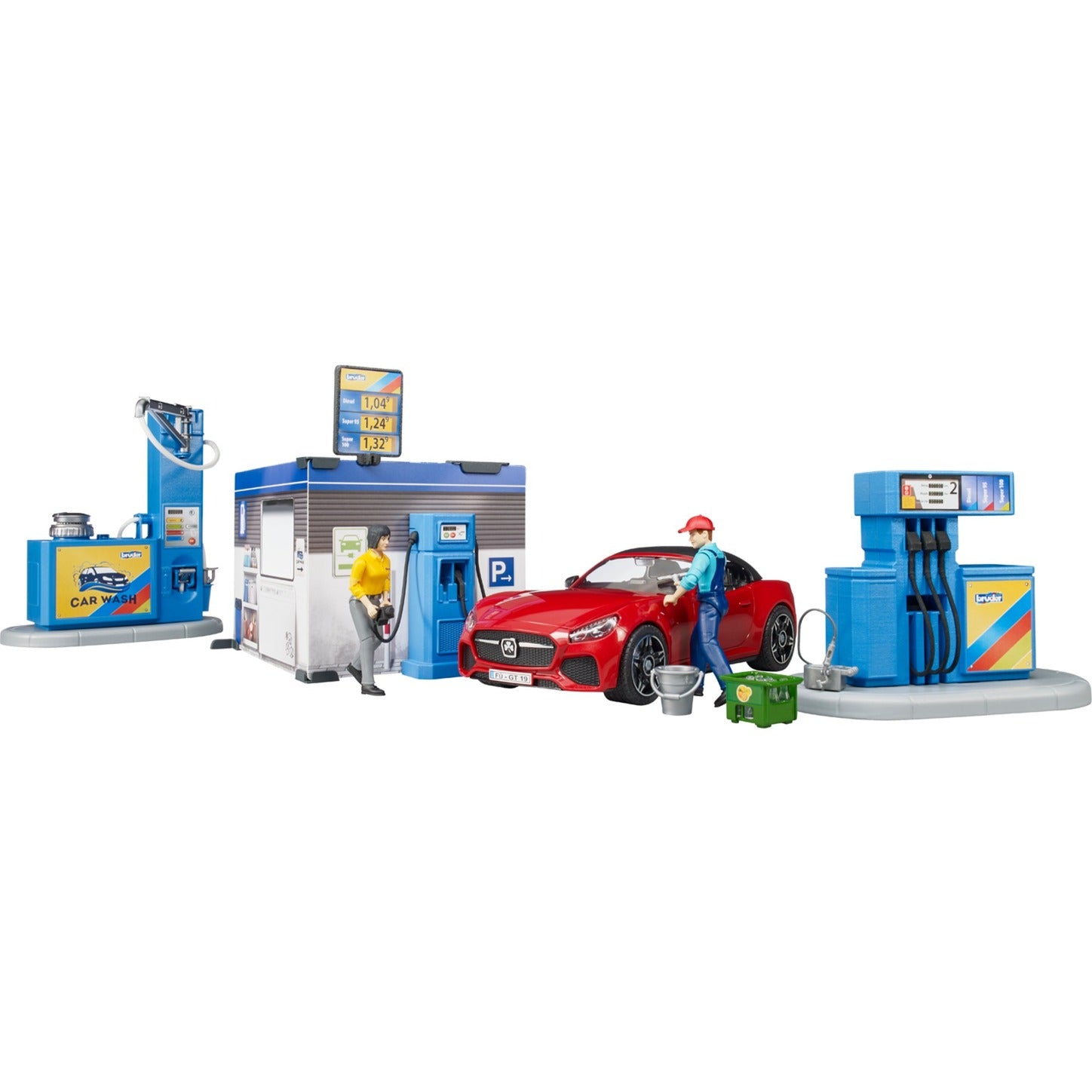 Bruder Bworld Tankstation en Carwash
