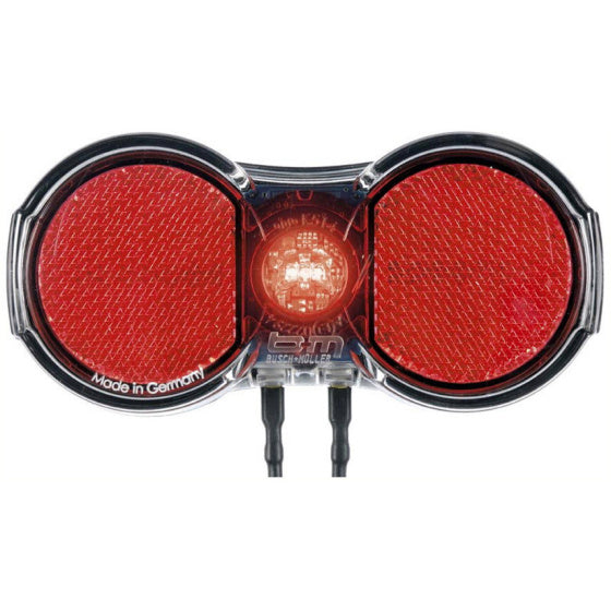 busch muller busch müller dynamo tail light toplight flat plus (workshop packaging with 6 pieces) red clear