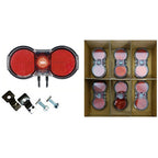 busch muller busch müller dynamo tail light toplight flat plus (workshop packaging with 6 pieces) red clear