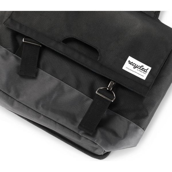 UrbanProof dubbele fietstas 55l gerecycled zwart/grijs