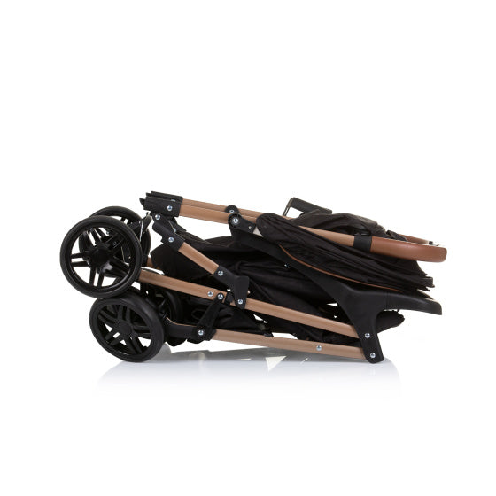 Chipolino april opvouwbare buggy met voetenhoes obsidian zwart