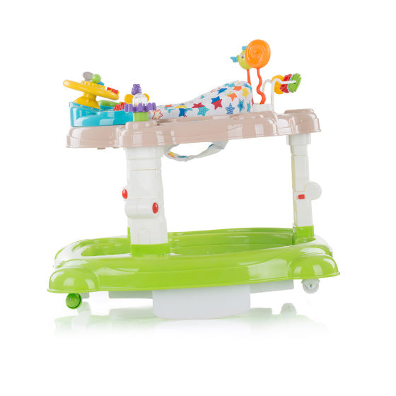 Chipolino Joya Lux 4-in-1 Loopstoel 360° Draaibaar Opvouwbaar Groen