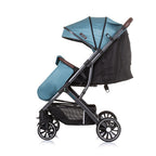 Chipolino combo opvouwbare buggy met voetenhoes teal turquoise zwart