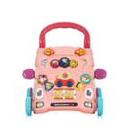 Chipolino funny animals loopwagen met speelauto muziek roze