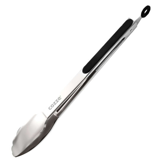 Cozze bbq tang 40 cm zilver zwart