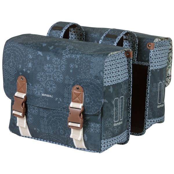 BASIL Dubbele fietstas boheme carry all 35 liter 37 x 15 x 37 cm - blauw