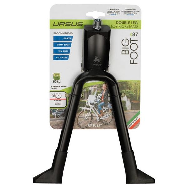 Ursus middenstandaard dubbel big foot 28" 300mm zwart