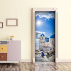 Dekoidea Deursticker Aegean Sea 83 x 210 cm vinyl wit blauw
