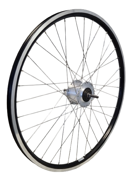 Kgs Achterwiel 28 inch 622 zwart-rr zilver rvs nexus 5 rollerbrake