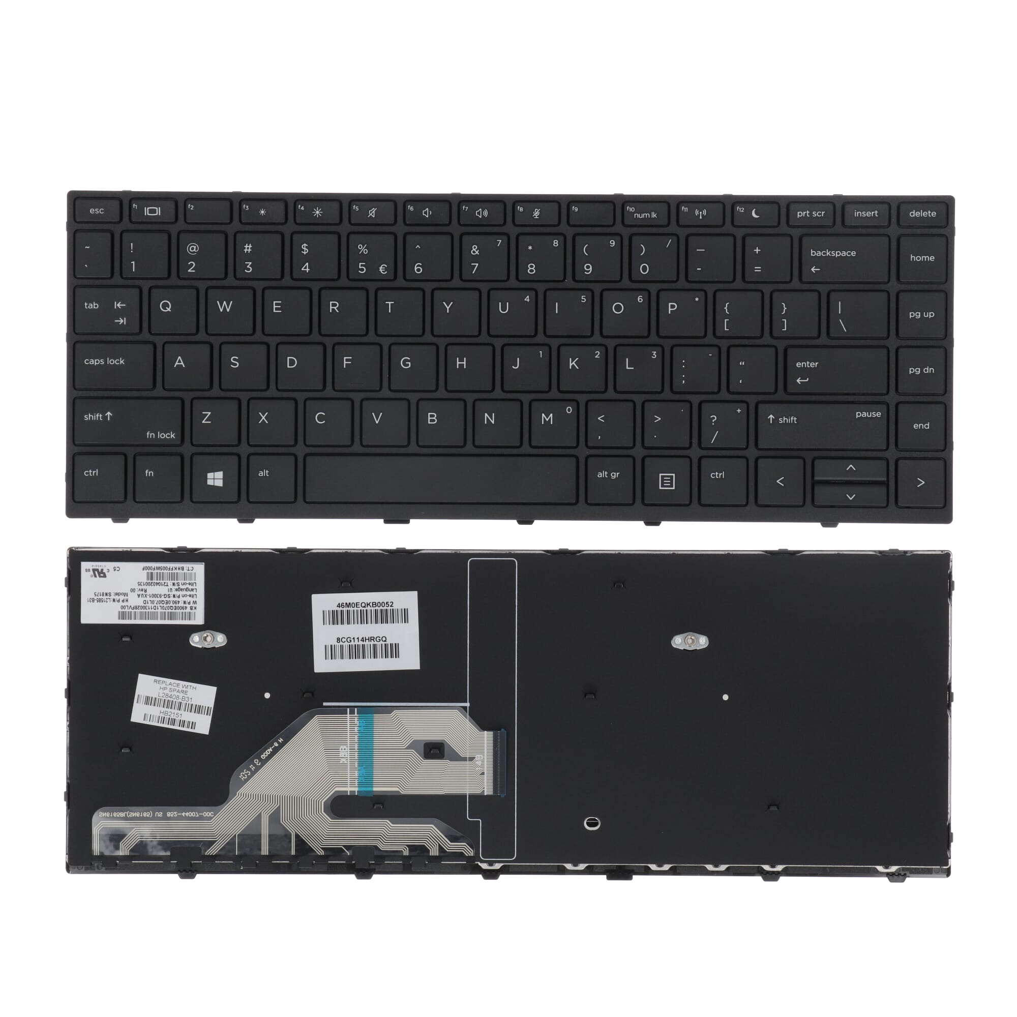 Hp laptop toetsenbord qwerty us
