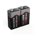 Ansmann alkaline batterij 9 volt e blok 6lr61 2 pcs. krimp